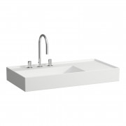 Раковина для ванной Laufen Kartell 90х46 см полка справа c 3 отверстиями керамика белый матовый H8103387571581