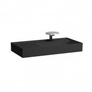 Раковина для ванной Laufen Kartell 90х46 см полка слева c 1 отверстием керамика черный матовый H8103397161111