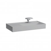 Раковина для ванной Laufen Kartell 90х46 см полка слева c 1 отверстием керамика серый матовый H8103397591111