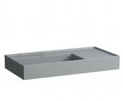 Раковина для ванної Laufen Kartell 90х46 см полиця праворуч без отворів під змішувач кераміка графіт матовий H8103387581121