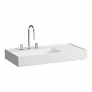 Раковина для ванной Laufen Kartell 90х46 см полка справа c 3 отверстиями керамика белый матовый H8103387571581