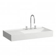 Раковина для ванной Laufen Kartell 90х46 см полка слева c 3 отверстиями керамика белый с покрытием LCC H8103394001581