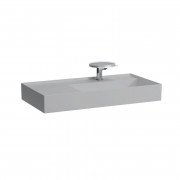 Раковина для ванної Laufen Kartell 90х46 см полиця зліва з 1 отвором кераміка сірий матовий H8103397591111