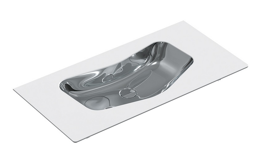 Раковина для ванної Catalano Edition 100x50 см кераміка білий/срібло 1100EDBA