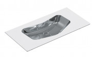 Раковина для ванної Catalano Edition 100x50 см кераміка білий/срібло 1100EDBA