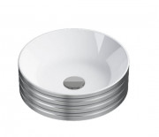 Раковина для ванної Catalano Zero ⌀40 см кераміка білий/срібло 140AZEBA