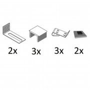 Монтажный комплект Kolpa San для панелей ванны (для третьей панели) 590750