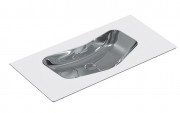Раковина для ванної Catalano Edition 100x50 см кераміка білий/срібло 1100EDBA