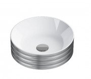 Раковина для ванної Catalano Zero ⌀40 см кераміка білий/срібло 140AZEBA