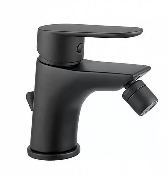 Смеситель для биде Fiore Kevon однорычажный с донным клапаном черный матовый 81NN813001