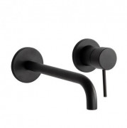 Смеситель для раковины Fiore Xenon настенный однорычажный черный матовый 44NN7547