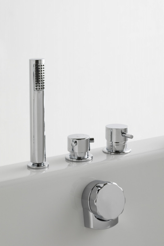 Змішувач на борт ванни Kolpa-San Geyser з ручним душем та набором для наповнення ванн одноважільний хром 506280