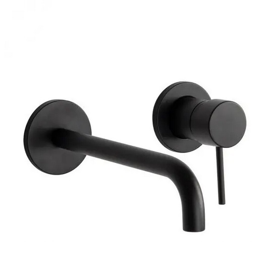 Смеситель для раковины Fiore Xenon настенный однорычажный черный матовый 44NN7547