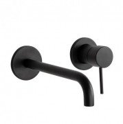 Смеситель для раковины Fiore Xenon настенный однорычажный черный матовый 44NN7547