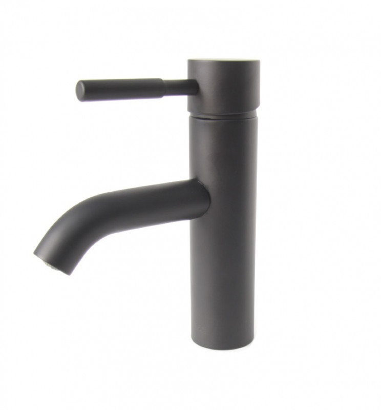 Смеситель для раковины Fiore Xenon однорычажный с донным клапаном черный матовый 44NN5283