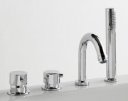 Змішувач на борт ванни Kolpa-San Raindrop із ручним душем одноважільний хром 726500