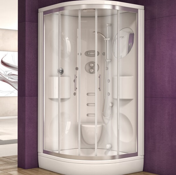 Гидромассажная паровая кабина Kolpa San Melba 100х100 см  МЗ профиль хром/прозрачное стекло 932580