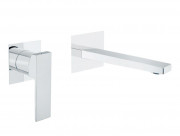 Смеситель для раковины Fiore Kube настенный однорычажный белый матовый 100BB7597