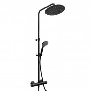 Душевая стойка Fiore Kevon с термостатом и душевым набором черный матовый 44NN0932