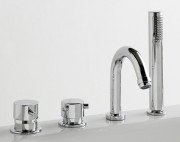 Смеситель на борт ванны Kolpa-San Raindrop с ручным душем однорычажный хром 726500