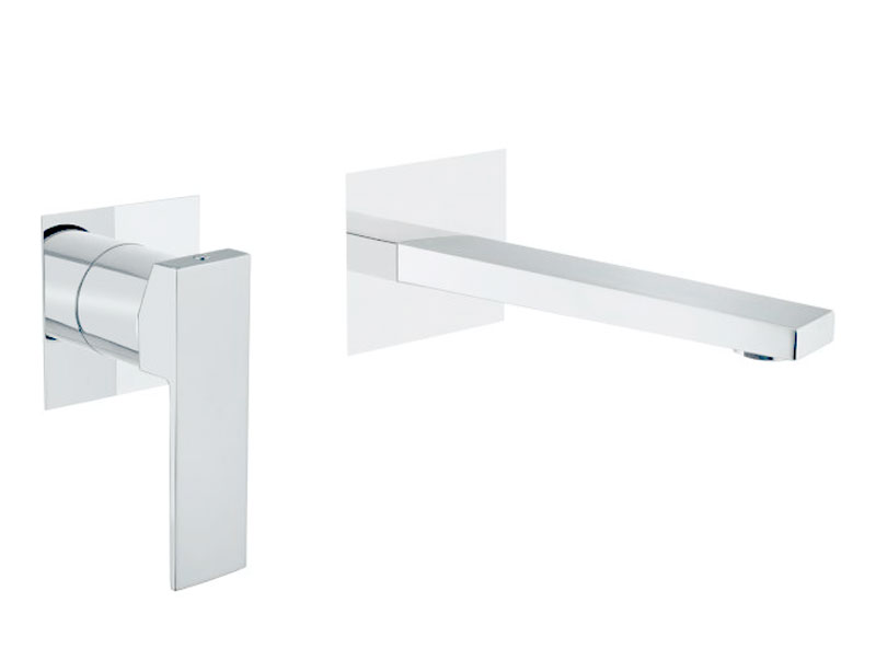 Змішувач для раковини Fiore Kube настінний одноважільний білий матовий 100BB7597