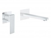 Смеситель для раковины Fiore Kube настенный однорычажный белый матовый 100BB7597