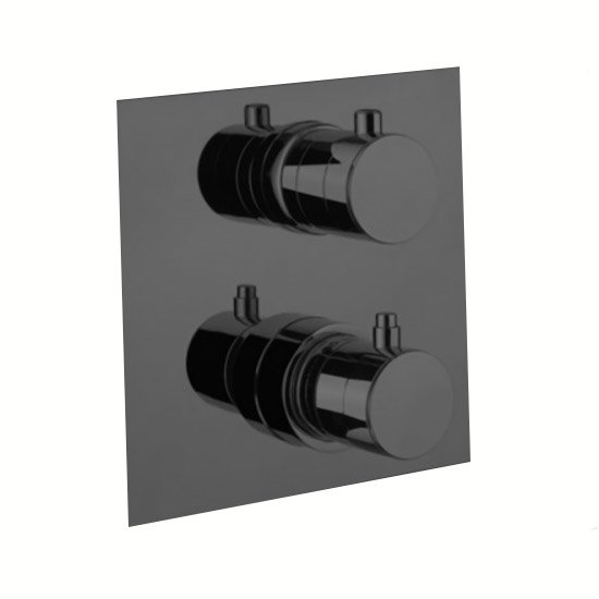 Термостат прихованого монтажу Fiore X-Termo 2 споживача чорний матовий 31NN0993