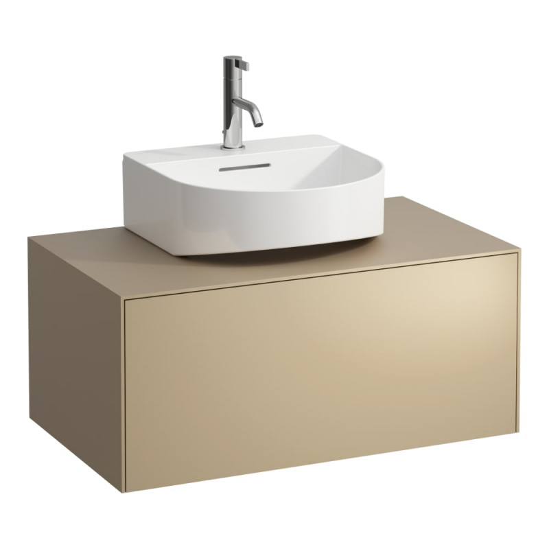 Тумба під раковину Laufen Sonar 80 см з отвором у центрі МДФ/ДСП золото H4054410340401