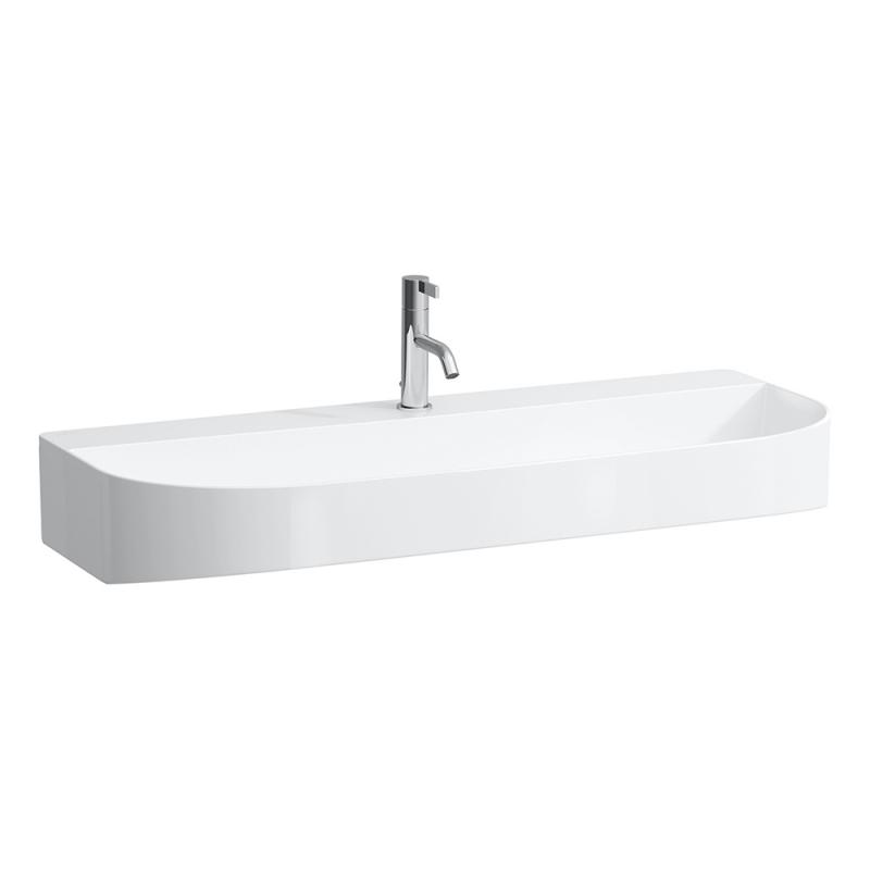 Раковина для ванної Laufen Sonar 100х42 см з 1 отвором без переливу без відкритого зливу кераміка білий H8103470001561