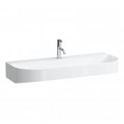 Раковина для ванной Laufen Sonar 100х42 см c 1 отверстием без перелива без открытого слива керамика белый матовый H8103477571561