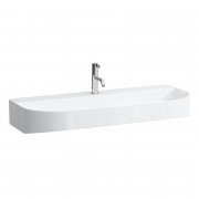 Раковина для ванной Laufen Sonar 100х42 см c 1 отверстием без перелива без открытого слива керамика белый матовый H8103477571561