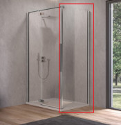 Душевая боковая стенка Kolpa San Andromeda/Polaris W 80 SBR 80х200 см профиль серебро/прозрачное стекло Clean Coat 515710