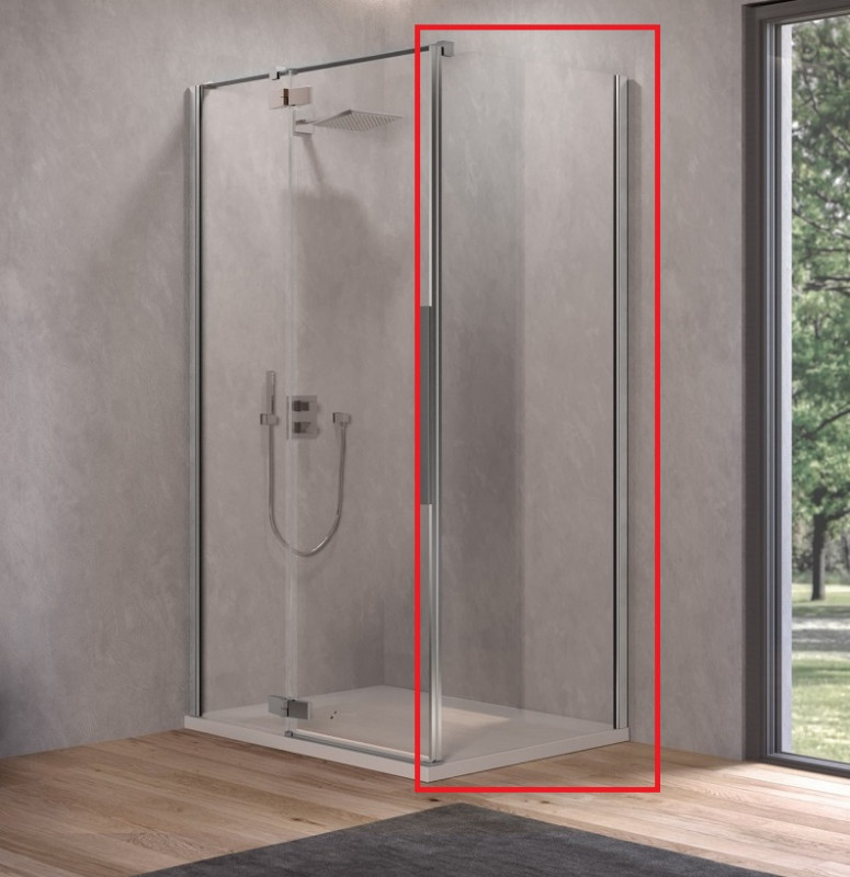 Душевая боковая стенка Kolpa San Andromeda/Polaris W 100 SBR 100х200 см профиль серебро/прозрачное стекло Clean Coat 515730