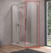Душова бічна стінка Kolpa San Andromeda/Polaris W 100 SBR 100х200 см профіль срібло/прозоре скло Clean Coat 515730