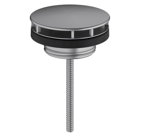 Донний клапан Hansgrohe для раковини без переливу шліфований чорний хром 50001340