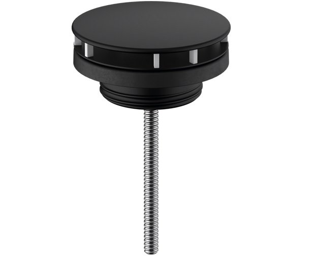 Донный клапан Hansgrohe для раковины без перелива матовый черный 50001670