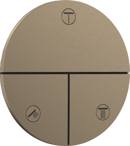 Вентиль прихованого монтажу Hansgrohe ShowerSelect Comfort S 3 споживача шліфована бронза 15558140