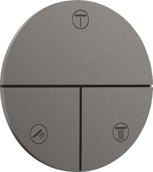 Вентиль скрытого монтажа Hansgrohe ShowerSelect Comfort S 3 потребителя шлифованный черный хром 15558340