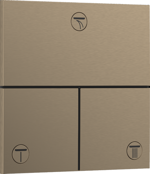 Вентиль скрытого монтажа Hansgrohe ShowerSelect Comfort E 3 потребителя шлифованная бронза 15573140