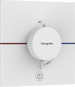 Термостат прихованого монтажу Hansgrohe ShowerSelect Comfort E 1 споживач та додатковий вихід матовий білий 15575700