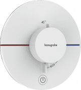 Термостат прихованого монтажу Hansgrohe ShowerSelect Comfort S 1 споживач та додатковий вихід матовий білий 15562700