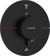 Термостат прихованого монтажу Hansgrohe ShowerSelect Comfort S 2 споживача із вбудованою захисною комбінацією EN1717 матовий чорний 15556670
