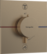 Термостат скрытого монтажа Hansgrohe ShowerSelect Comfort E 2 потребителя со встроенной защитной комбинацией EN1717 шлифованная бронза 15578140