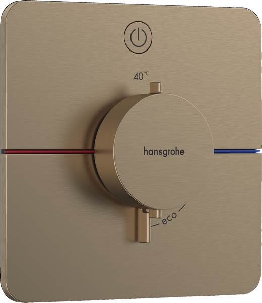 Термостат прихованого монтажу Hansgrohe ShowerSelect Comfort Q 1 споживач шліфована бронза 15581140