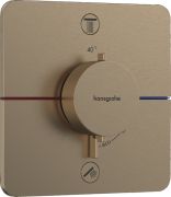 Термостат прихованого монтажу Hansgrohe ShowerSelect Comfort Q 2 споживача із вбудованою захисною комбінацією EN1717 шліфована бронза 15586140