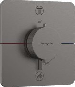 Термостат прихованого монтажу Hansgrohe ShowerSelect Comfort Q 2 споживача з вбудованою захисною комбінацією EN1717 чорний шліфований хром 15586340