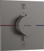Термостат скрытого монтажа Hansgrohe ShowerSelect Comfort E 2 потребителя со встроенной защитной комбинацией EN1717 шлифованный черный хром 15578340