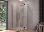 Душевая боковая стенка Kolpa San Andromeda/Polaris W 80 B 80х200 см профиль черный/прозрачное стекло Clean Coat 515840