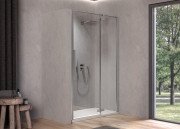 Душові двері Kolpa San Polaris N 120-R SBR 120х200 см правий профіль срібло/прозоре скло Clean Coat 515920