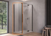 Душова бічна стінка Kolpa San Andromeda/Polaris W 100 B 100х200 см профіль чорний/прозоре скло Clean Coat 515860